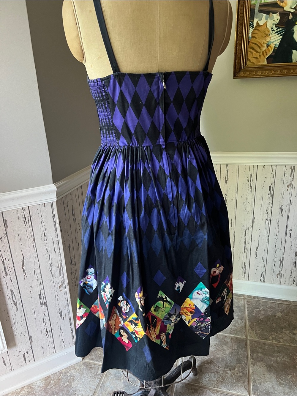Disney Dress Shop Villains Black and Purple Harlequin Dress - Picture 5 of 9